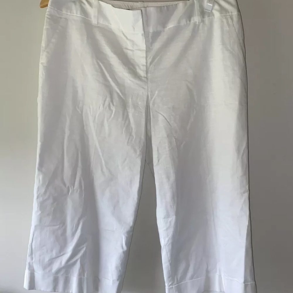 NWT The Limited White Capri Crop Cassidy Pants 12